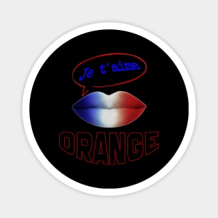 JE TAIME FRENCH KISS ORANGE Magnet